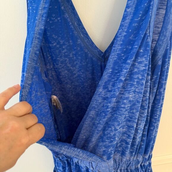BECCA Beach Date Ultramarine Sleeveless Romper Cover-Up Blue Medium NWT - Picture 10 of 11